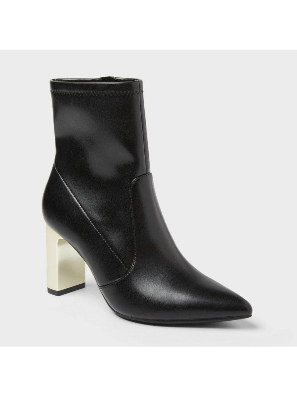 Women’s Sienna Low Shaft Heeled Boots with Memory Foam Insole - a New Day™ Black